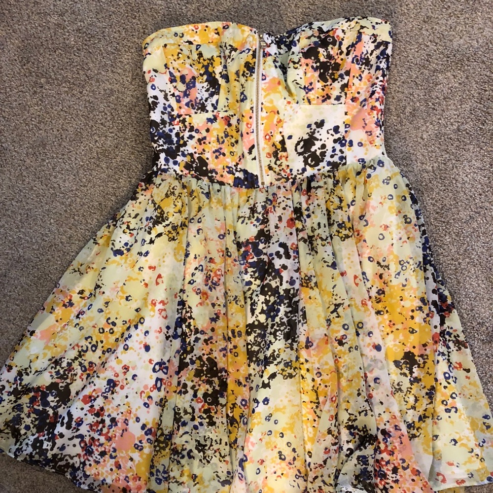 Guess fit and flare chiffon dress